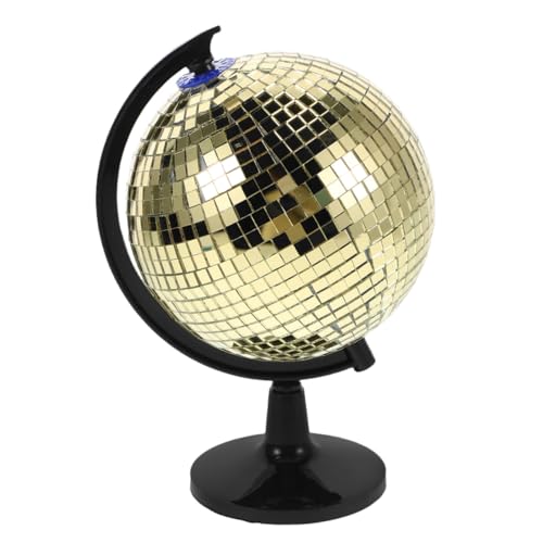 CIYODO Reflektierender Disco-Kugel Gold Rotierender Spiegelball mit Erdglobus-Design Vielseitige Tischdekoration für Büro Wohnzimmer und Partys Originelles und Kreative Raumgestaltung CIYODO Reflektierender Disco-Kugel Gold Rotierender Spiegelball mit Erdglobus-Design Vielseitige Tischdekoration für Büro Wohnzimmer und Partys Originelles und Kreative Raumgestaltung von CIYODO