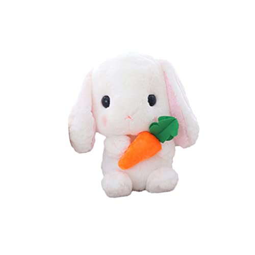 CIYODO Puppengeschenk Zu Ostern Kuschelhasen Für Mädchen Puppen Für Mädchen Plüschhasen Hase Plüsch Themberchaud-plüsch Japanische Spielzeuge Kissen Plüschpuppen Lop-Kaninchen Kind Weiß von CIYODO