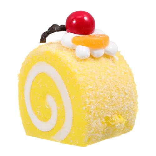 CIYODO Rollen lebensechter gefälschter Kuchen tatsächl Home Decor Toy gefälschte Geburtstagstorte So tun, als würden Sie Küchenzubehör Spielen Cupcakes Modelle gefälschter Essenskuchen Pu von CIYODO