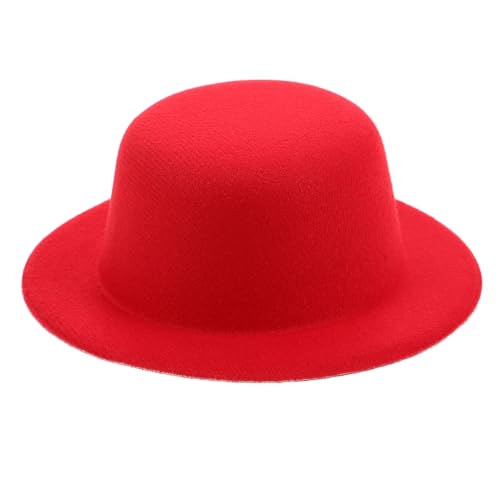 CIYODO Rotes Plush Mini Hut für Puppen Handgefertigter Lolita Stil Weiches Plüschmaterial Vielseitig für Cosplay Party Hochzeit Einzigartiges Design Modischer Mini von CIYODO