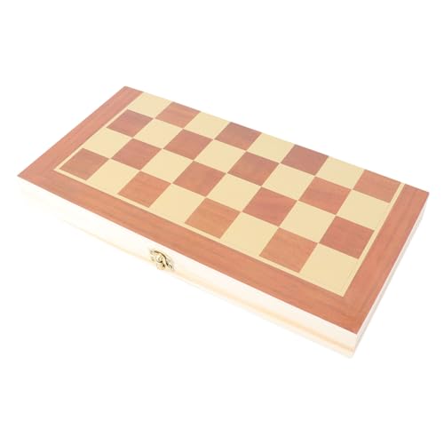 CIYODO Satz Faltschach schachspiel holzspielsachen Basswood Schachbrett Schulschachspiel Reiseschachspiel Faltbares Schachbrett Brett für Brettspiele Spiel Planke Bambus von CIYODO
