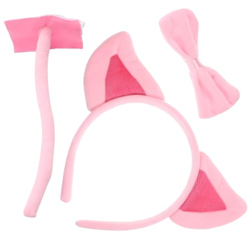 CIYODO Schweinekostüm-Set Schweineohren Stirnband Schleife Und Entzückende Tierkopfbedeckung Für Partys Und Cosplay von CIYODO
