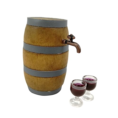 CIYODO Mini-fass-Set Mit Wasserhahn Und Weinglas Spielhaus-zubehör Weinfass-Modell-Set Für Party-Dekoration CIYODO Mini-fass-Set Mit Wasserhahn Und Weinglas Spielhaus-zubehör Weinfass-Modell-Set Für Party-Dekoration von CIYODO