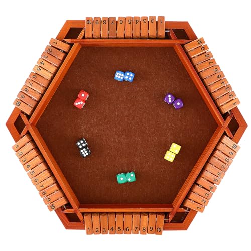 CIYODO Shut The Box Spiel aus Holz Klassisches Brettspiel für Mathematik und Spaß Tragbares Würfelspiel für Familie und Freunde Einfache Regeln Hohe Spielbarkeit Große Ziffern für CIYODO Shut The Box Spiel aus Holz Klassisches Brettspiel für Mathematik und Spaß Tragbares Würfelspiel für Familie und Freunde Einfache Regeln Hohe Spielbarkeit Große Ziffern für von CIYODO