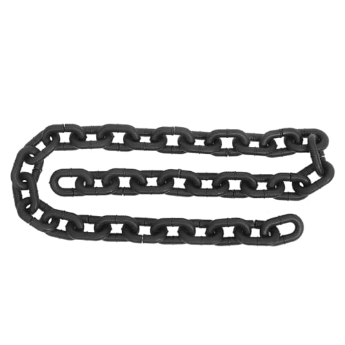 CIYODO Simulierte Eisenkettendekoration dekorative Kette Halloween-Plastikkette gefälschte Kette Ketten für Haustiere Kostümkette Piraten-Halloween-Dekorationen Hundeketten PVC Schwarz von CIYODO