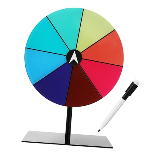 CIYODO Spinning Prize Wheel aus Robustem Acryl Tischroulette mit Trocken Abwischbarem Marker für Partys Karneval und Kreative Spiele Tragbar und Einfach Einzurichten von CIYODO