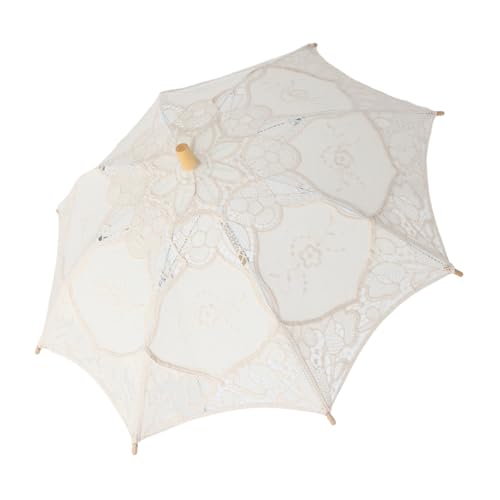 CIYODO Spitzenschirm Eleganter Regenschirm Brautschleier Regenschirm Dekorationen Regenschirm Für Mädchen Hochzeitsdekoration Hochzeitsfotografie Requisite von CIYODO