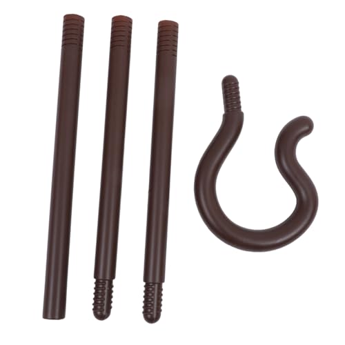 CIYODO Stock Cosplay-Props Festliche Dekoration Event Requisiten Theaterrequisiten Tanz Zubehör Rohrdekor verkleiden Sie Halloween- Zauberstab Halloween Cane Rohrstütze Plastik Brown von CIYODO