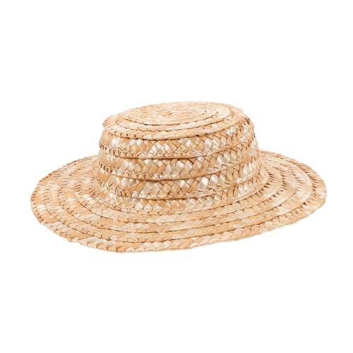 CIYODO Strohhutpuppe Strohhut Für Welpen Mini-westernhut Mini-hundesombrero Minihüte Zum Basteln Mini-strohhüte Fiesta-minihüte Puppenstrickmützen Welpe Sombrero Mini-Hut Statue Haustier von CIYODO