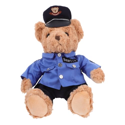 CIYODO Süßer Polizeibär Plüschspielzeug Sitzhöhe Weiches Stofftier aus Plüsch und Dekoration und für Jungen und Kuscheliges Kawaii von CIYODO