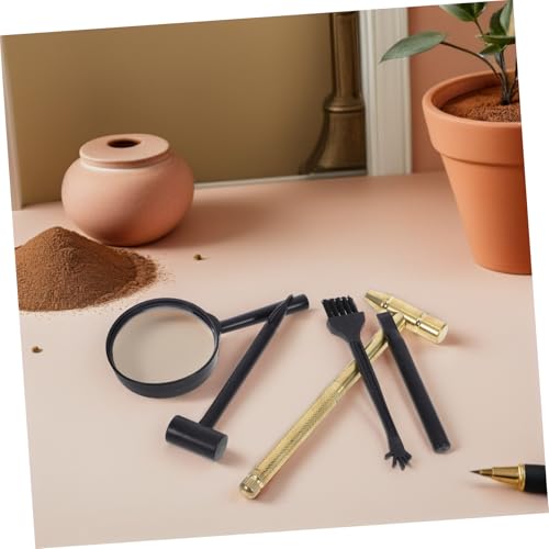 CIYODO Teiliges Archäologie Werkzeug mit Hammer Meißel Pinsel und Lupe Leichtes Entdeckerset für Stem Bildung Spielerisches Lernen und Outdoor von CIYODO