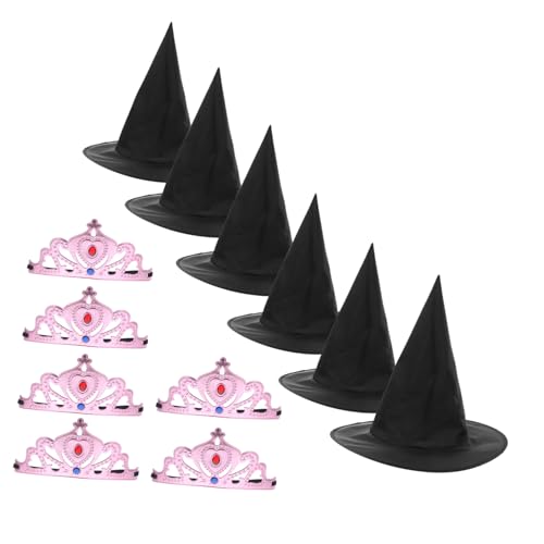 CIYODO Teiliges Prinzessin Kronen und Hexenhut Set Weiche Pinke Kronen und Schwarze Hexenhüte Leichtes Kindergeburtstags party Zubehör Komfortabel für Cosplay und Dekorationen CIYODO Teiliges Prinzessin Kronen und Hexenhut Set Weiche Pinke Kronen und Schwarze Hexenhüte Leichtes Kindergeburtstags party Zubehör Komfortabel für Cosplay und Dekorationen von CIYODO
