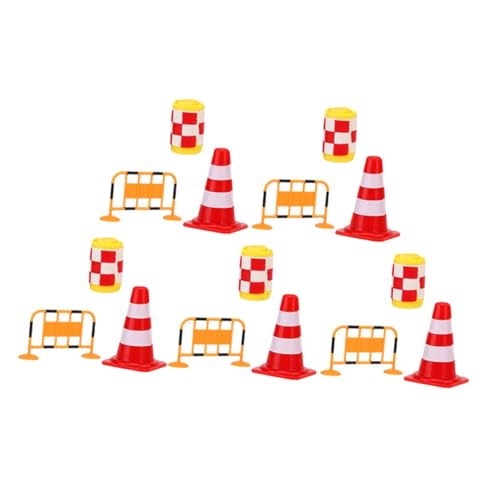 CIYODO Teiliges Verkehrszeichen aus Sicherem Miniatur Straßenverkehrszeichen und Absperrungen für Pädagogisch Leicht Widerstandsfähig für Lernspiele und DIY Spielstraßen von CIYODO