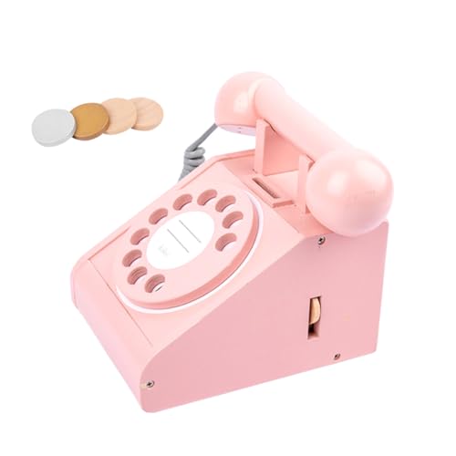 CIYODO Pädagogisches Telefonspielzeug Aus Holz Gefälschtes Telefonspielzeug Für Das Lernen Der Kinder Und Den Spaß Der Eltern von CIYODO