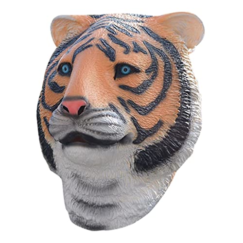 CIYODO Tiger-kopfbedeckung Foto-requisiten Für Den Abschlussball Tigermaske Anziehen Kostümmasken Lebendige Tigermaske Tierkopf Aus Latex Maskentier Sternzeichen Tiger Emulsion Bilden von CIYODO