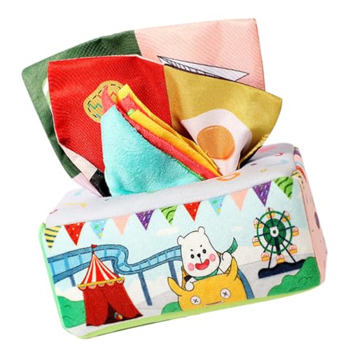 CIYODO Tissue Box aus Montessori Sensorisches Lernspielzeug für Junge Mädchen Jahr Reißfestes Taschentuchbox mit Stofftüchern Knisterpapieren Fördert Feinmotorik Farberkennung CIYODO Tissue Box aus Montessori Sensorisches Lernspielzeug für Junge Mädchen Jahr Reißfestes Taschentuchbox mit Stofftüchern Knisterpapieren Fördert Feinmotorik Farberkennung von CIYODO