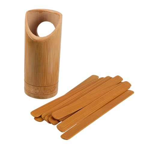 CIYODO Traditioneller Bambus Zieh stab Behälter Handgefertigt Nachhaltiges Material Minimalistisches Design Interaktives Wahrsagespiel für Erwachsene von CIYODO