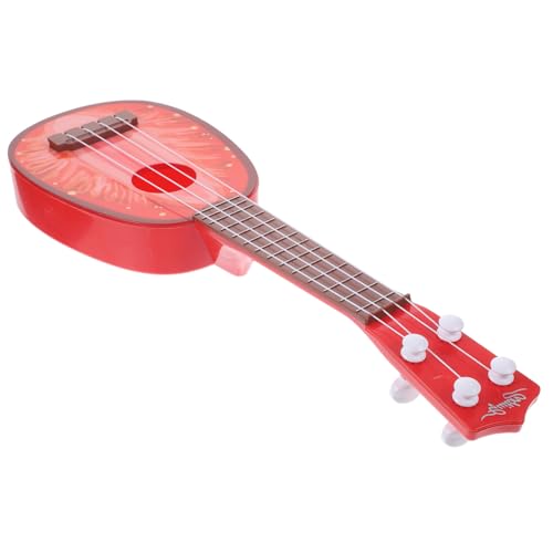 CIYODO Ukulele Musikinstrumente Ukulele Ukulele Zum Üben Kleinkind-Ukulele Gitarre Anfänger Üben Ukulele Simulations-Ukulele- Rot Plastik von CIYODO
