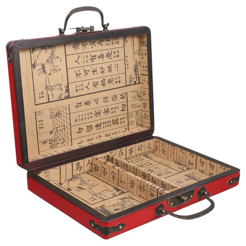 CIYODO Vintage Mahjong Box aus Holz mit Tragegriff Praktische Aufbewahrung für Mahjong und Zubehör für Zuhause Geschäfte und Freizeitaktivitäten Hochwertiges Langlebiges Material für CIYODO Vintage Mahjong Box aus Holz mit Tragegriff Praktische Aufbewahrung für Mahjong und Zubehör für Zuhause Geschäfte und Freizeitaktivitäten Hochwertiges Langlebiges Material für von CIYODO