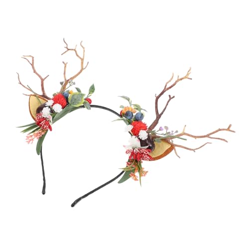 CIYODO Weihnachtlicher Haarreif Geweih Design Einzigartiges Photo Prop Kopfschmuck Atmungsaktiv und Bequem Festliche Antler Haarschmuck für Mädchen und Frauen Langlebiges Material CIYODO Weihnachtlicher Haarreif Geweih Design Einzigartiges Photo Prop Kopfschmuck Atmungsaktiv und Bequem Festliche Antler Haarschmuck für Mädchen und Frauen Langlebiges Material von CIYODO