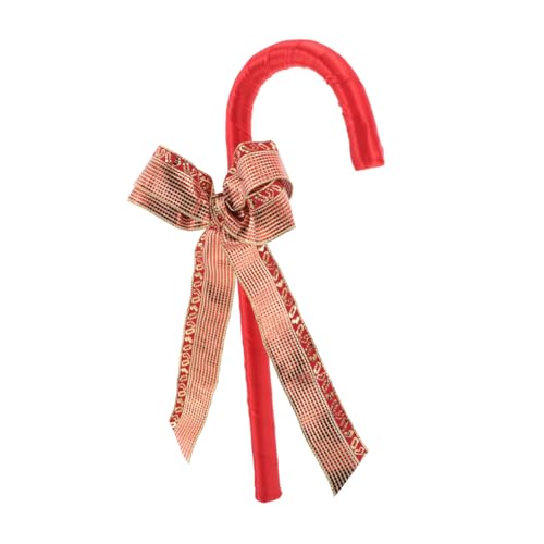 CIYODO Weihnachtlicher Kostüm Cane mit Schleife Robuste Zuckerstangen Requisite für Cosplay und Bühnenaufführungen Elegantes Design für Festliche Anlässe Langlebig und Zuverlässig von CIYODO