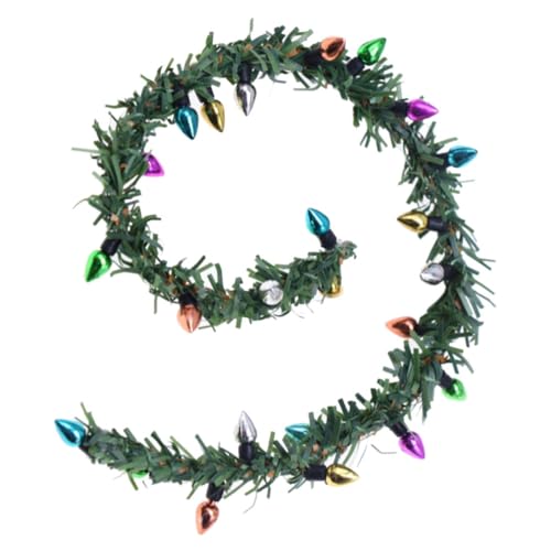 CIYODO Weihnachtskranz mit Lichterkette für Puppenhaus Realistische Weihnachtsdeko für Miniaturszenen Sicheres Zubehör für Verschönerung von Eingangsbereichen und Höfen CIYODO Weihnachtskranz mit Lichterkette für Puppenhaus Realistische Weihnachtsdeko für Miniaturszenen Sicheres Zubehör für Verschönerung von Eingangsbereichen und Höfen von CIYODO