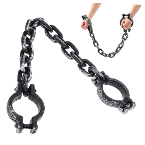 CIYODO Wrist Shackles Kunststoff Handschellen Halloween Requisite Schwarz Leicht Tragbar Für Cosplay Kostümparty Karneval CIYODO Wrist Shackles Kunststoff Handschellen Halloween Requisite Schwarz Leicht Tragbar Für Cosplay Kostümparty Karneval von CIYODO