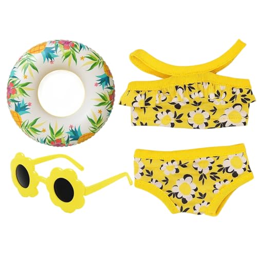 Baby Born Schwimmpuppe, 3-teiliges Gelbes Puppenkleid Set für 18 Zoll Puppen, Sommer Puppenzubehör für kreatives Spiel und Rollenspiele, Mädchen Baby Born Schwimmpuppe, 3-teiliges Gelbes Puppenkleid Set für 18 Zoll Puppen, Sommer Puppenzubehör für kreatives Spiel und Rollenspiele, Mädchen von CJAPGJW
