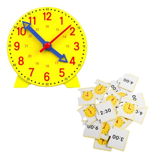 CJAPGJW 13-teiliges Set Lernuhr Kinder, 12cm Lernuhr mit 12 Stück Zeitkarten, Lernspielzeug zur Einschulung, Lernen Spielzeug Geschenk, Pädagogisches Geschenk für Jungen und Mädchen CJAPGJW 13-teiliges Set Lernuhr Kinder, 12cm Lernuhr mit 12 Stück Zeitkarten, Lernspielzeug zur Einschulung, Lernen Spielzeug Geschenk, Pädagogisches Geschenk für Jungen und Mädchen von CJAPGJW