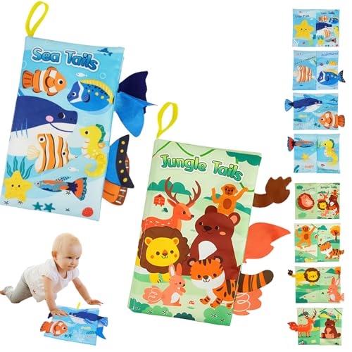 CJAPGJW 2 Knisterbuch Baby, 20 x 12 cm,Baby-Spielzeug 6 Monate, Knisterspielzeug-Babe, Lernspielzeug für Babe, 2 Bücher mit Knistereffekt, Jungle und Farm Design CJAPGJW 2 Knisterbuch Baby, 20 x 12 cm,Baby-Spielzeug 6 Monate, Knisterspielzeug-Babe, Lernspielzeug für Babe, 2 Bücher mit Knistereffekt, Jungle und Farm Design von CJAPGJW