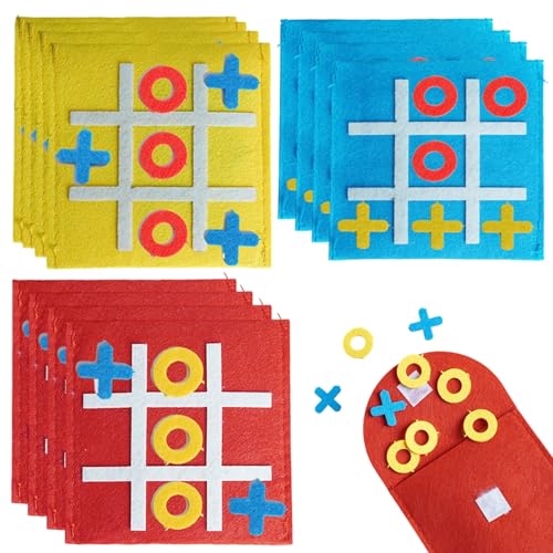 Tic Tac Toe, 12 Stück Filz Mini Spielset, Mitgebsel Kindergeburtstag, Lernspielzeug für Kinder von 3-12 Jahren, Ideal für Geburtstagsfeiern, Unterricht und Reisen Tic Tac Toe, 12 Stück Filz Mini Spielset, Mitgebsel Kindergeburtstag, Lernspielzeug für Kinder von 3-12 Jahren, Ideal für Geburtstagsfeiern, Unterricht und Reisen von CJAPGJW