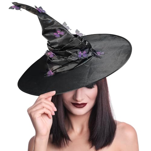 CJBIN Halloween Hexenhut Damen Schwarz, Schwarzer Hexenhut, Hexenhut Damen, Zauberhut für Kinder, Hexenhut Zauberer Hut für Kostüm Halloween Party Dekoration, Kostüm, Verkleiden, Partyzubehör CJBIN Halloween Hexenhut Damen Schwarz, Schwarzer Hexenhut, Hexenhut Damen, Zauberhut für Kinder, Hexenhut Zauberer Hut für Kostüm Halloween Party Dekoration, Kostüm, Verkleiden, Partyzubehör von CJBIN