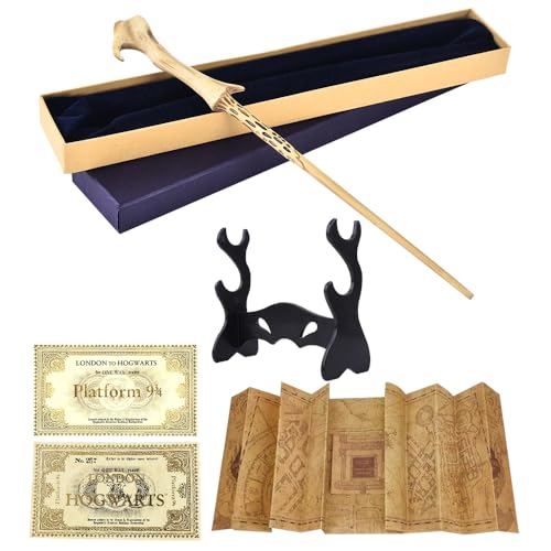 CJBIN Voldemort Zauberstab, 37CM Zauberstab Voldemort aus Stahlkern und Harz, Voldemort Zauberstab in Geschenkbox mit Karte, Stationsticket, Landkarte, und Halter CJBIN Voldemort Zauberstab, 37CM Zauberstab Voldemort aus Stahlkern und Harz, Voldemort Zauberstab in Geschenkbox mit Karte, Stationsticket, Landkarte, und Halter von CJBIN