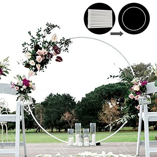 Runde Ballonbogen Kit, Ballon Kreis Rahmen Kit, Ballonbogen Girlande Kit für Halter Hochzeit, Taufe, Dekoration, großer Hintergrund, Geburtstag, Party Deko (180cm) von CJHZQYY