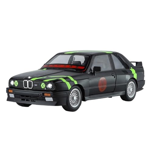 CJJXKBEP Fertiges Modellauto 1:24 for BWM M3 Legierung Auto Modell Hohe Simulation Druckguss Fahrzeuge Mit Sound Und Licht Zurückziehen Miniatur Auto Modell im Massstab(Black) von CJJXKBEP
