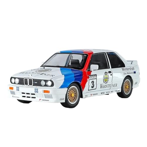 CJJXKBEP Fertiges Modellauto 1:24 for BWM M3 Legierung Auto Modell Hohe Simulation Druckguss Fahrzeuge Mit Sound Und Licht Zurückziehen Miniatur Auto Modell im Massstab(White) von CJJXKBEP