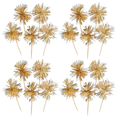 Cupcake-Topper, Feuerwerk, glitzernd, Lametta, professionelle Kuchendekoration, Obst, Kekse, Cocktail, Zahnstocher, wiederverwendbar, Valentinstag, Geburtstag, Weihnachten, Zubehör, 20 Stück Cupcake-Topper, Feuerwerk, glitzernd, Lametta, professionelle Kuchendekoration, Obst, Kekse, Cocktail, Zahnstocher, wiederverwendbar, Valentinstag, Geburtstag, Weihnachten, Zubehör, 20 Stück von CJKDXDH