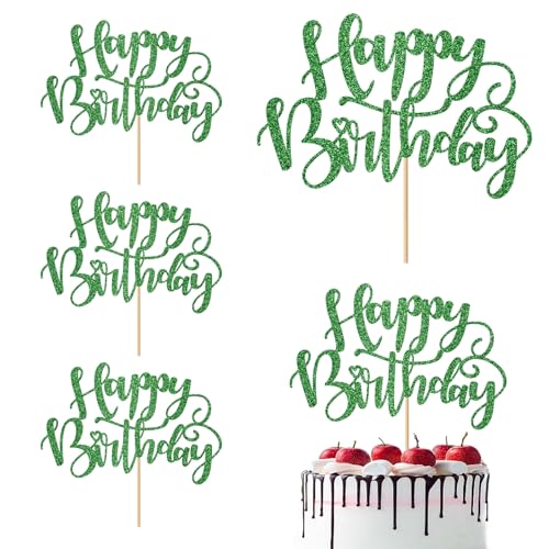 Tortenaufsätze "Happy Birthday", goldfarben, vielseitig, glitzernd, für Jubiläums-Partys, Kuchendekorationen Tortenaufsätze "Happy Birthday", goldfarben, vielseitig, glitzernd, für Jubiläums-Partys, Kuchendekorationen von CJKDXDH