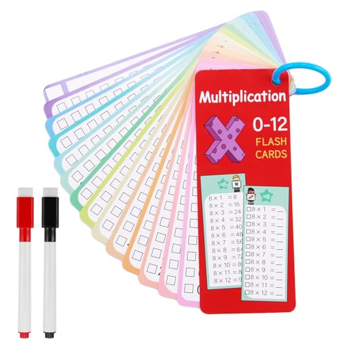 15 Blatt 1X1 Lernkarten, 1x1 Lernen Spiel mit 2 Markierungsstift, Pädagogisch Wertvoll Lernkarten, Interaktive Rechenhilfe ab 5 Jahren, Kann Wiederholt Gelöscht, Ideal für Schulanfang Mathematikspiele von CJMUQHEHH