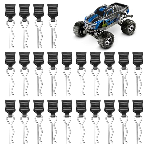 24 Stück RC Karosserie Clips, Edelstahl Körper Shell Pins für RC Autos Ersatzteile Rc Zubehör für, Traxxas RC Autos für Deerc Haiboxing Ersatzteile, 1/10, 1/12, 1/16, RC Verbrenner Zubehör, Schwarz 24 Stück RC Karosserie Clips, Edelstahl Körper Shell Pins für RC Autos Ersatzteile Rc Zubehör für, Traxxas RC Autos für Deerc Haiboxing Ersatzteile, 1/10, 1/12, 1/16, RC Verbrenner Zubehör, Schwarz von CJMUQHEHH