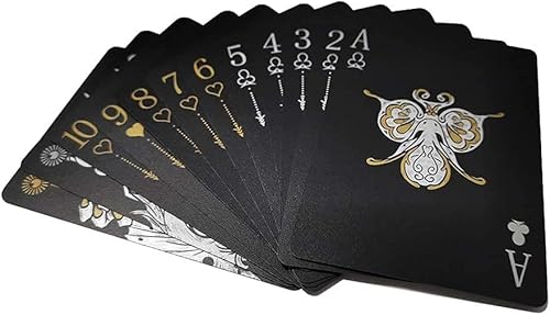 CJMUQHEHH Premium wasserdichte Pokerkarten Set – Schwarzer Drache Design, Kunststoff Spielkarten für Poker, Rommé & Mehr – Langlebig, Abwaschbar & Perfekt für Strand, Bar & Reise CJMUQHEHH Premium wasserdichte Pokerkarten Set – Schwarzer Drache Design, Kunststoff Spielkarten für Poker, Rommé & Mehr – Langlebig, Abwaschbar & Perfekt für Strand, Bar & Reise von CJMUQHEHH