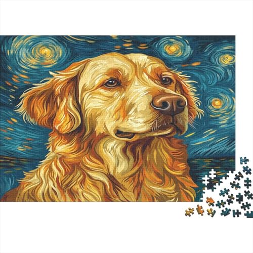 Der Labrador Retriever Puzzle 1000 Teile Schwer Puzzle Spielzeug Pädagogisches Spiel Impossible Lovely Hund Herausforderung Spielzeug Für Erwachsene Und Kinder in Bewährter 1000pcs (75x50cm) von CJURAMTON