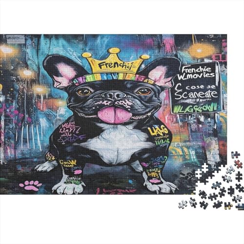 FRANZÖSISCHER BULLDONG 1000 Teile Puzzle, Puzzles Für Erwachsene, 1000 Teile Puzzlespiel Für Jugendliche & Erwachsene Puzzlespiel Puzzel 1000pcs (75x50cm) von CJURAMTON