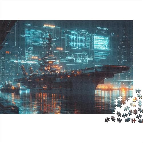 Luftfahrzeuge Carrier Puzzle 1000-teilige Schwer Puzzle Spielzeug Lernspiel Impossible Meer High-Tech Herausforderung Spielzeug Für Erwachsene Und Kinder in Bewährter 1000pcs (75x50cm) von CJURAMTON