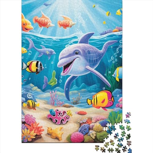 Seabed A School of Fisch Puzzle 1000 Teile Schwer Puzzle Spielzeug Pädagogisches Spiel Impossible Herausforderungsspielzeug Für Erwachsene Und Kinder Ab 14 Jahren 1000pcs (75x50cm) von CJURAMTON