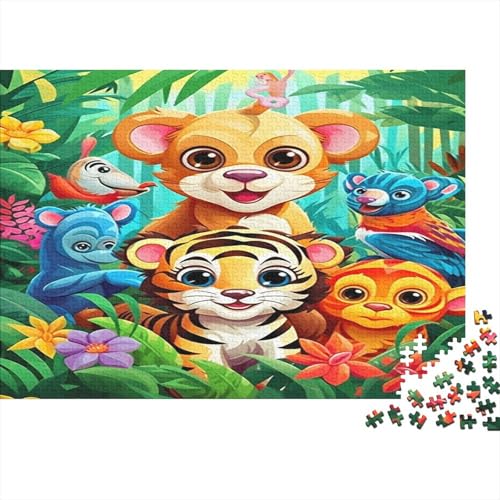 Waldtiere 1000 Stück Puzzles Für Erwachsene Teenager Stress Abbauen Familien-Puzzlespiel 1000-teiliges Puzzle Kinder Lernspiel Spielzeug Geschenk Puzzel 1000pcs (75x50cm) von CJURAMTON