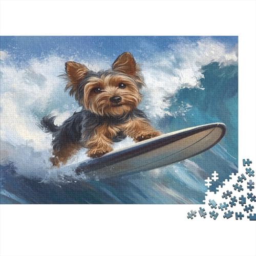 Yorkshire Terrier Puzzle 1000 Teile Schwer Puzzle Spielzeug Lernspiel Impossible Cute Hund Herausforderungsspielzeug Für Erwachsene Und Kinder Ab 14 Jahren 1000pcs (75x50cm) von CJURAMTON
