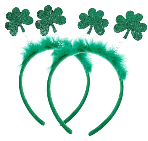 St. Patricks Clover Boppers Stirnband, St. Patricks Day Stirnband, St. Patricks Kleeblatt Haarreifen, Kleeblatt Grün Glitzer Kleeblatt Party Kopfschmuck für Erwachsene Kostüm Zubehör Zubehör Zubehör St. Patricks Clover Boppers Stirnband, St. Patricks Day Stirnband, St. Patricks Kleeblatt Haarreifen, Kleeblatt Grün Glitzer Kleeblatt Party Kopfschmuck für Erwachsene Kostüm Zubehör Zubehör Zubehör von CKCSHI