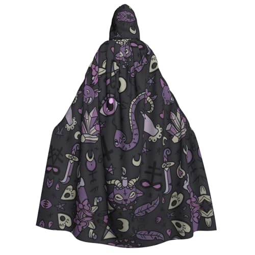 CKGODGF Halloween-Umhang für Erwachsene, mit Kapuze, für Cosplay, Partys und Festivals, Violett / Schwarz CKGODGF Halloween-Umhang für Erwachsene, mit Kapuze, für Cosplay, Partys und Festivals, Violett / Schwarz von CKGODGF