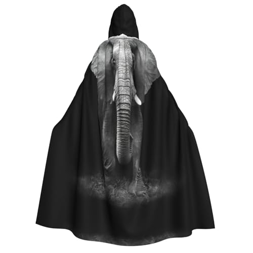 CKGODGF Halloween-Umhang mit Elefantenmuster, mit Kapuze, Damen- und Herren-Umhang für Cosplay, Partys und Festivals CKGODGF Halloween-Umhang mit Elefantenmuster, mit Kapuze, Damen- und Herren-Umhang für Cosplay, Partys und Festivals von CKGODGF